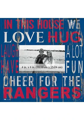 Texas Rangers In This House 10x10 Picture Frame - Blue
