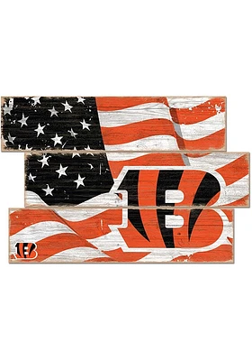 Cincinnati Bengals 3 Plank Flag Sign