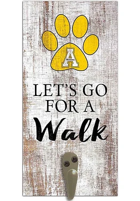 Appalachian State Mountaineers 6x12 Leash Holder Sign - White
