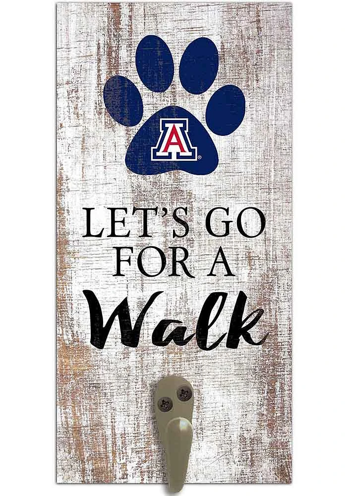 Arizona Wildcats 6x12 Leash Holder Sign - White
