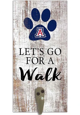 Arizona Wildcats 6x12 Leash Holder Sign - White