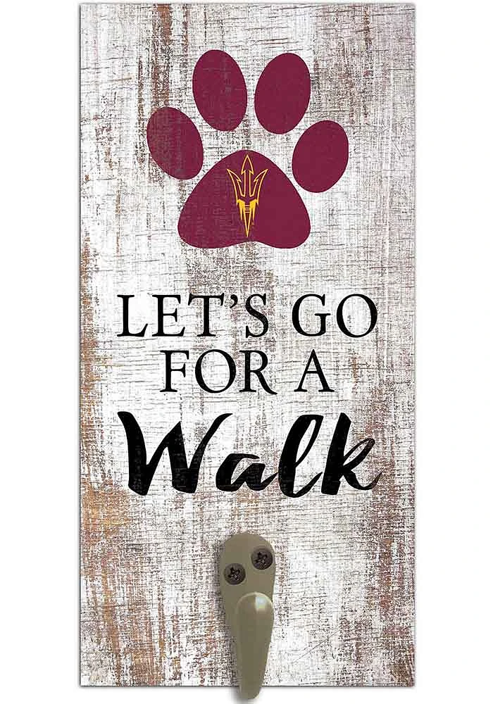 Arizona State Sun Devils 6x12 Leash Holder Sign - White