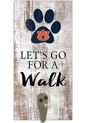 Auburn Tigers 6x12 Leash Holder Sign - White