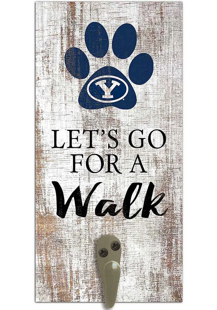 BYU Cougars 6x12 Leash Holder Sign - White