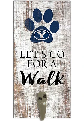BYU Cougars 6x12 Leash Holder Sign - White