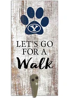 BYU Cougars 6x12 Leash Holder Sign - White