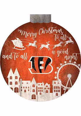 Cincinnati Bengals Christmas Village Sign