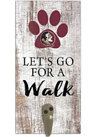 Florida State Seminoles 6x12 Leash Holder Sign - White