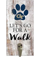 GA Tech Yellow Jackets 6x12 Leash Holder Sign - White