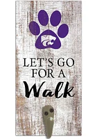 K-State Wildcats 6x12 Leash Holder Sign - White