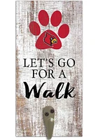 Louisville Cardinals 6x12 Leash Holder Sign - White