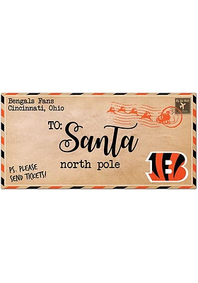 Cincinnati Bengals To Santa 6x12 Decor