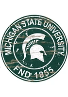 Michigan State Spartans Established Date Circle 24 Inch Sign - Green