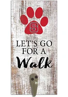 NC State Wolfpack 6x12 Leash Holder Sign - White