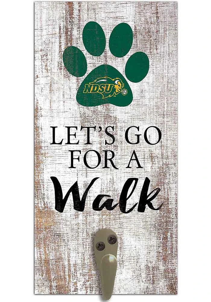North Dakota State Bison 6x12 Leash Holder Sign - White