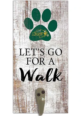 North Dakota State Bison 6x12 Leash Holder Sign - White
