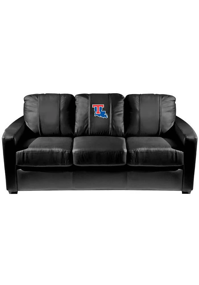 Louisiana Tech Bulldogs Faux Leather Sofa - Black