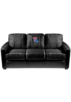 Louisiana Tech Bulldogs Faux Leather Sofa - Black