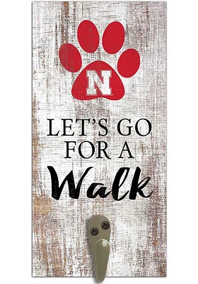 Nebraska Cornhuskers 6x12 Leash Holder Sign - White