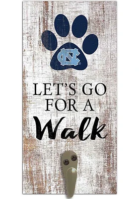North Carolina Tar Heels 6x12 Leash Holder Sign - White