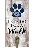 North Carolina Tar Heels 6x12 Leash Holder Sign - White