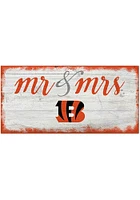 Cincinnati Bengals Script Mr and Mrs Sign