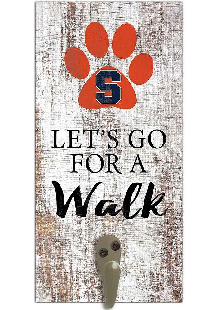 Syracuse Orange 6x12 Leash Holder Sign - White