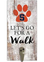 Syracuse Orange 6x12 Leash Holder Sign - White