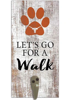Texas Longhorns 6x12 Leash Holder Sign - White