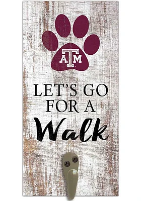 Texas A&M Aggies 6x12 Leash Holder Sign - White