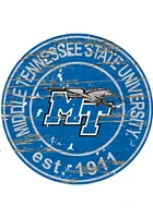 Middle Tennessee Blue Raiders Established Date Circle 24 Inch Sign - Blue