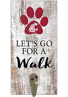 Washington State Cougars 6x12 Leash Holder Sign - White