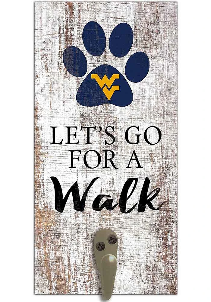 West Virginia Mountaineers 6x12 Leash Holder Sign - White
