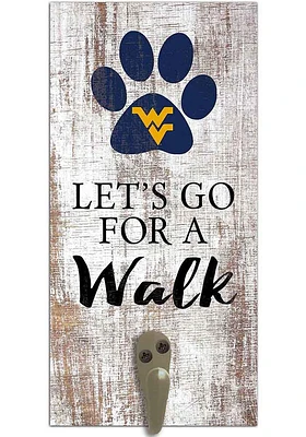 West Virginia Mountaineers 6x12 Leash Holder Sign - White