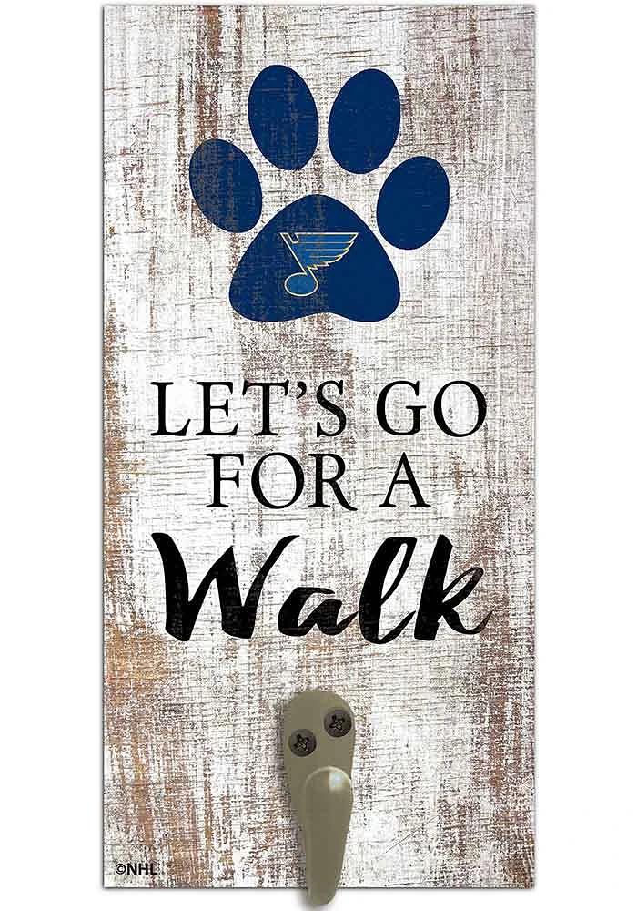 St Louis Blues 6x12 Leash Holder Sign - White