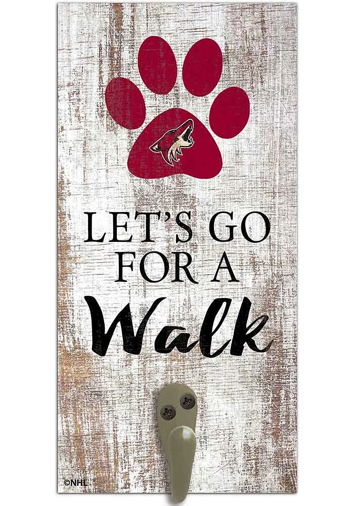 Arizona Coyotes 6x12 Leash Holder Sign - White