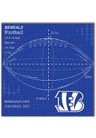 Cincinnati Bengals Ball Blueprint 10x10 Sign