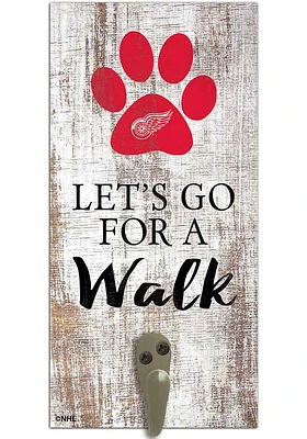 Detroit Red Wings 6x12 Leash Holder Sign - White