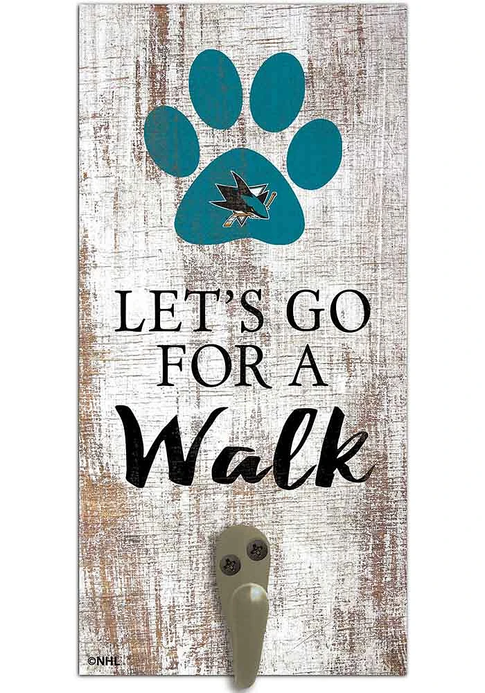 San Jose Sharks 6x12 Leash Holder Sign - White
