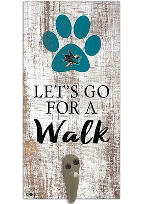 San Jose Sharks 6x12 Leash Holder Sign - White