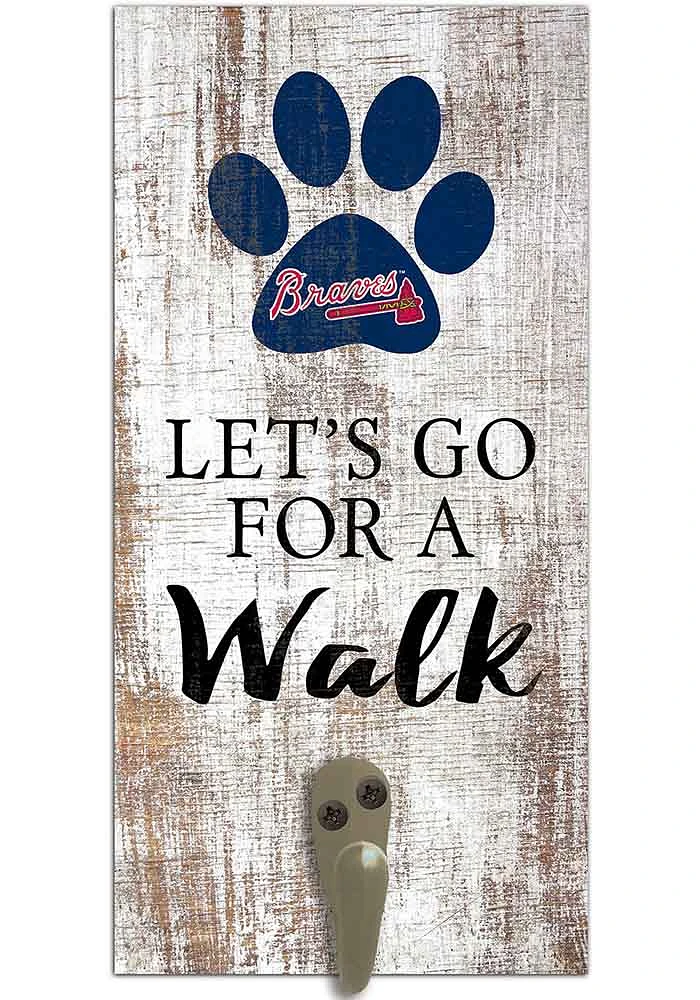 Atlanta Braves 6x12 Leash Holder Sign - White