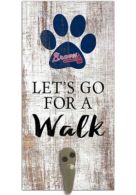 Atlanta Braves 6x12 Leash Holder Sign - White