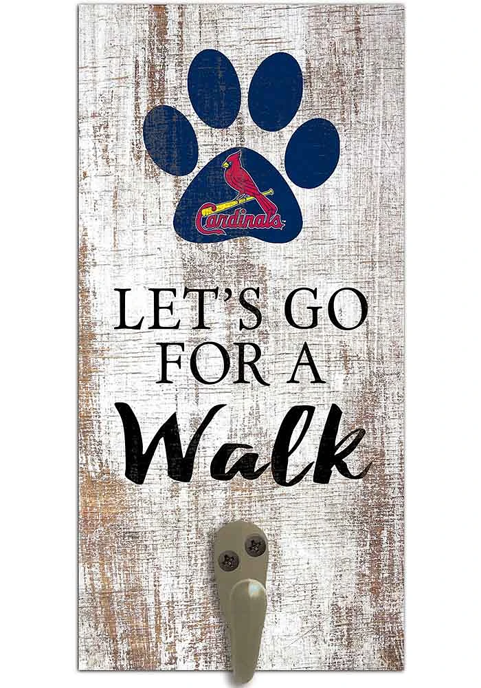 St Louis Cardinals 6x12 Leash Holder Sign - White