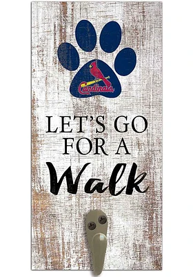 St Louis Cardinals 6x12 Leash Holder Sign - White