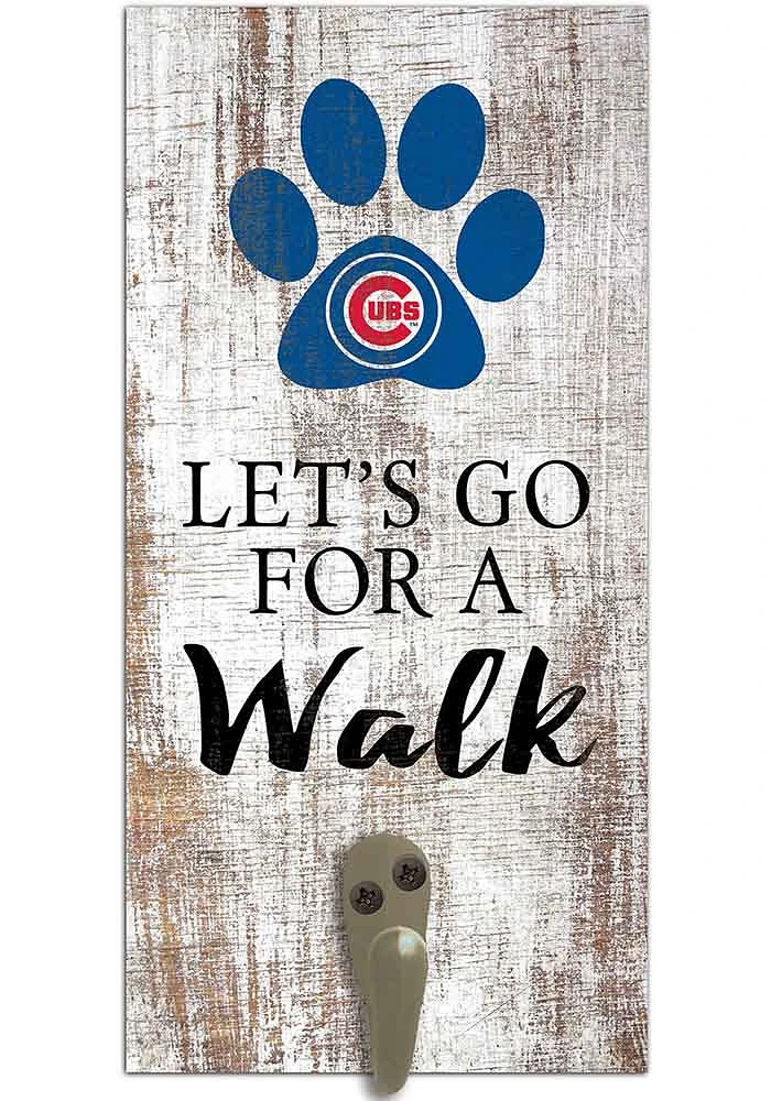 Chicago Cubs 6x12 Leash Holder Sign - White