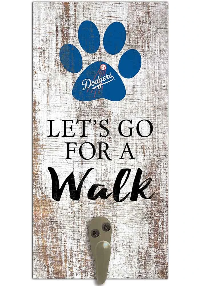 Los Angeles Dodgers 6x12 Leash Holder Sign - White