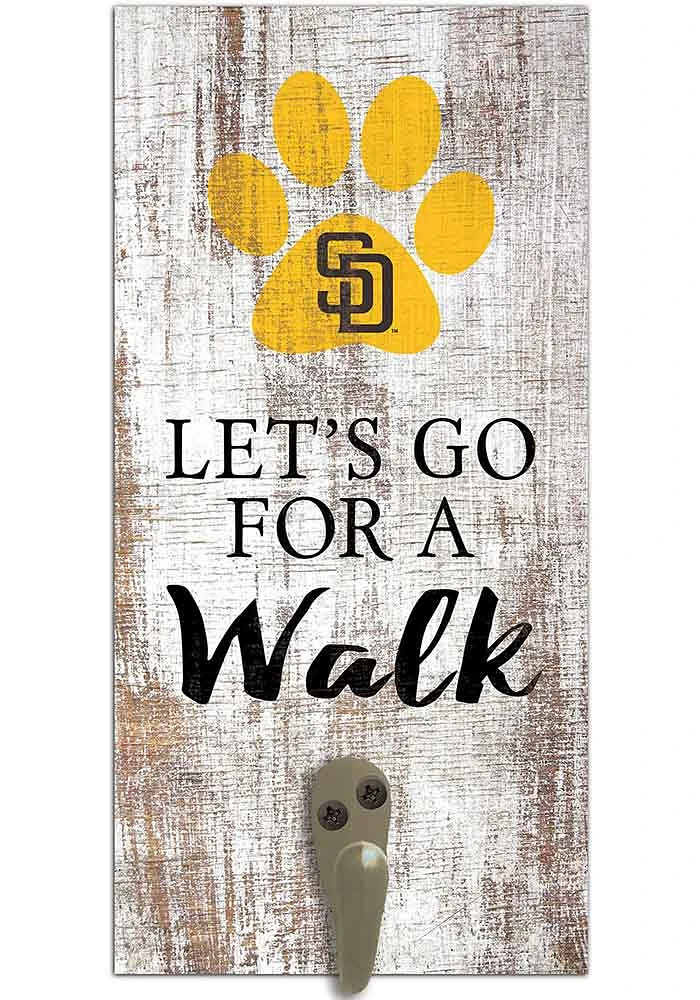San Diego Padres 6x12 Leash Holder Sign - White