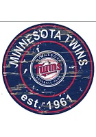 Minnesota Twins Established Date Circle 24 Inch Sign - Blue