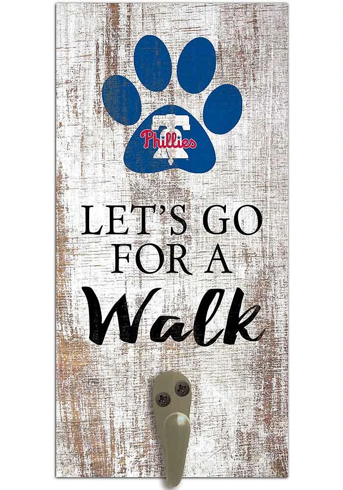 Philadelphia Phillies 6x12 Leash Holder Sign - White