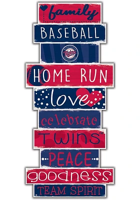Minnesota Twins Celebrations Stack 24 Inch Sign - Red